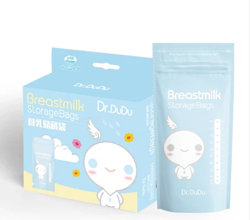Prilagođeno tiskano plastično samostojeće pakiranje za višekratnu upotrebu za kućne ljubimce/Pe bez BPA vrećice za pohranu majčinog mlijeka